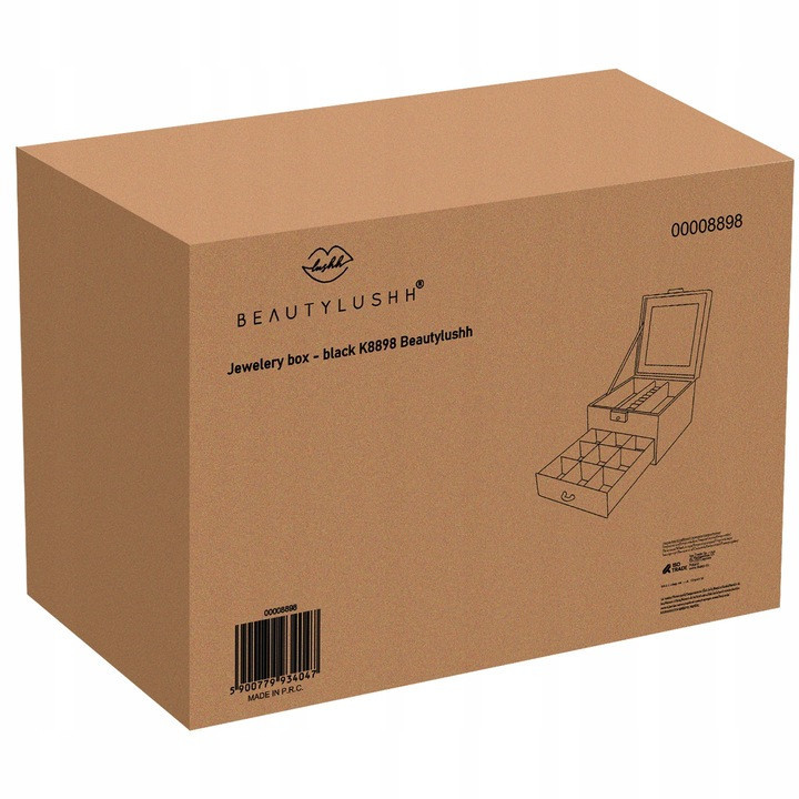 Шкатулка - футляр для хранения украшений с ключом Beautylushh (K8898) Black Нововолынск - изображение 10