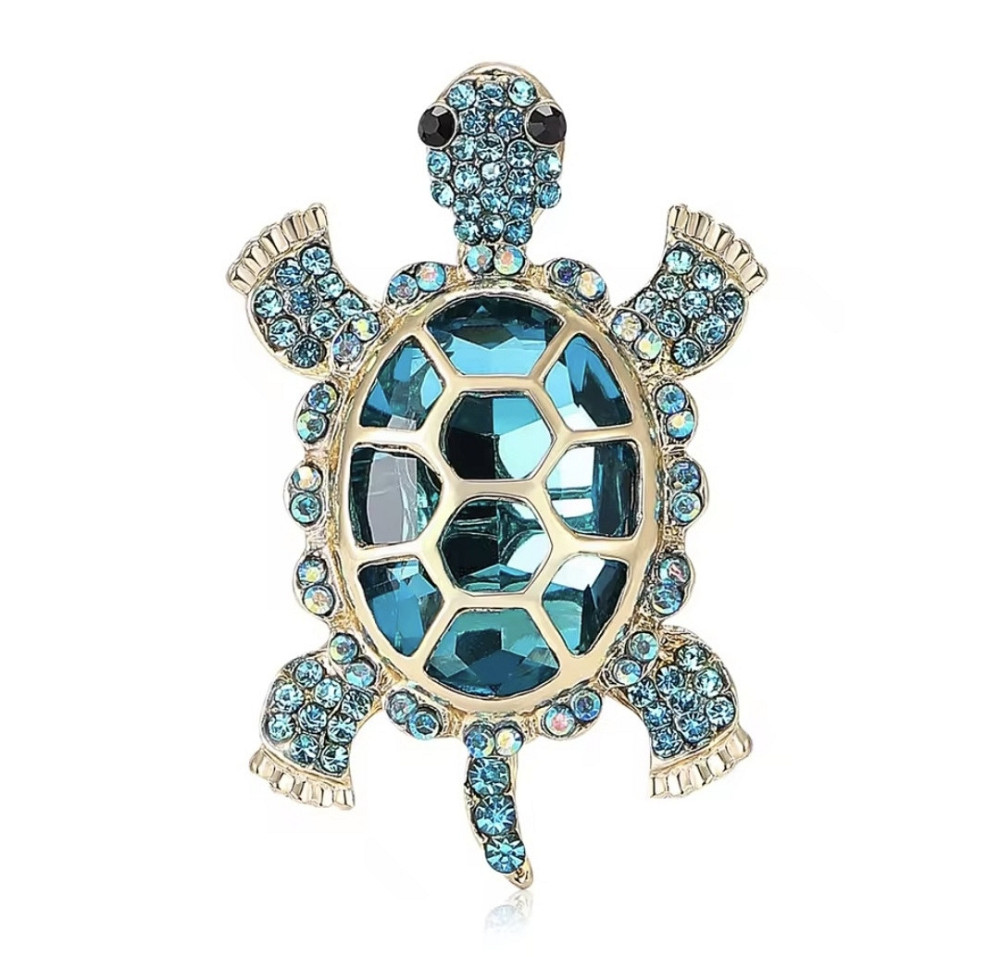 Брошка "Черепашка" Блакитний (0225) Сміла - фото 1