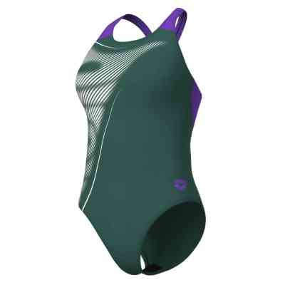 Купальник Arena Bright Glare Swimsuit V Back 008930-690 зелений 42 (3468337533689) Вінниця