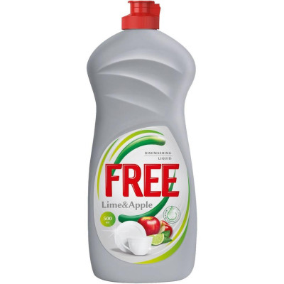 Средство для ручного мытья посуды Free Лайм и яблоко 500 мл (4820196010579) Вінниця - фото 1