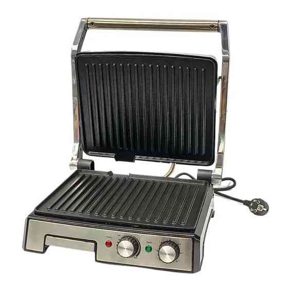 Гриль апарат електричний Rainberg, Складаний електричний гриль притискний притискний рифлений JO-14 Івано-Франківськ