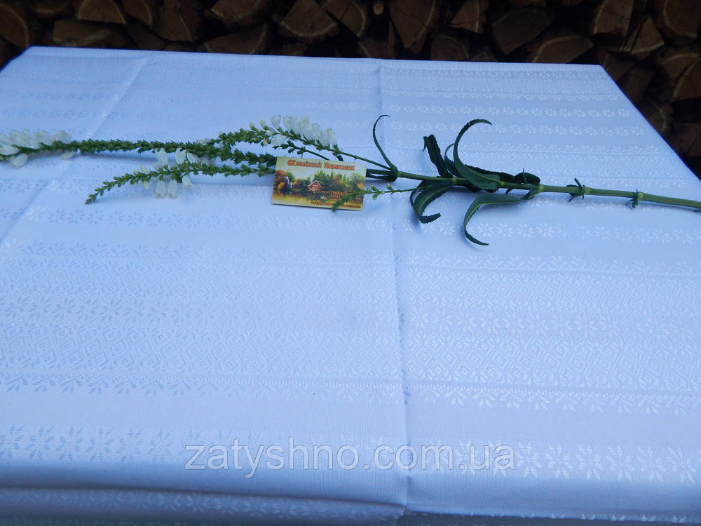 Біла скатертина бавовна Київ - фото 4