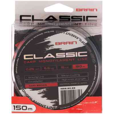 Леска Brain Classic Carp Line (dark brown) 150m 0.25mm 15lb 6.6kg (1858.80.89) Винница