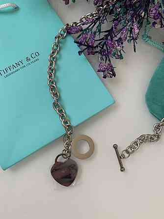 Сердце подвеска цепь на шею Тиффани Tiffany / мешочек Тиффани Одесса