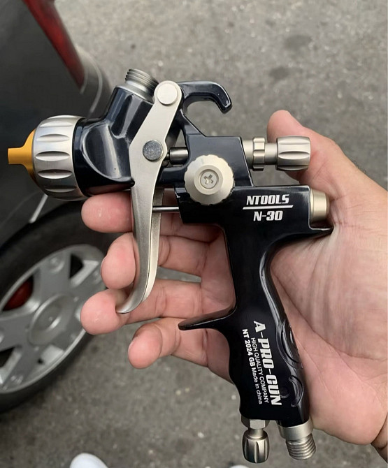 Професійний фарбувальний пістолет Ntools N30 під базу або лак. В комплекті дві дюзи (1.3 та 1.7), Киев - изображение 3