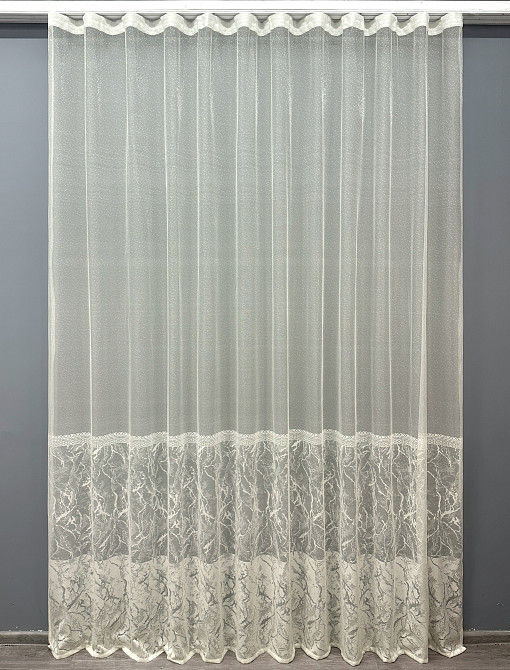 Тюль жакард колір молочний 1671т Київ - фото 8