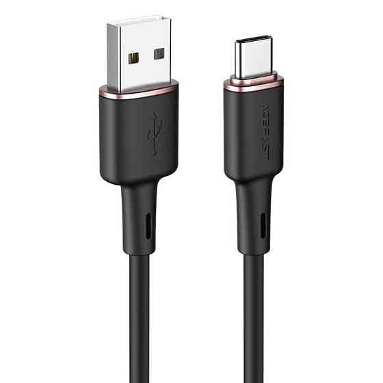 Кабель ACEFAST USB-C 3A, 1.2м, силіконовий, чорний Київ