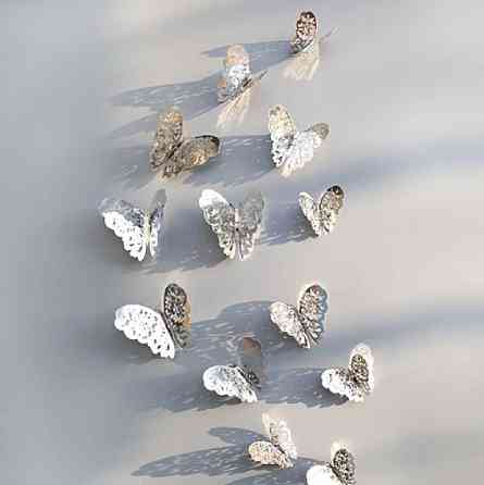 Метелики на скотчі сріблясті - 12шт. Київ