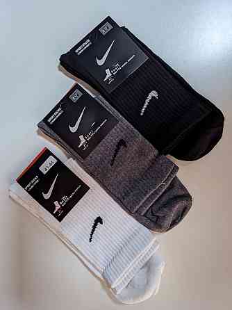 Набір чоловічих високих бавовняних шкарпеток 3 шт. в уп (Чорний, Білий, Сірий) Nike 3 41-44 Київ