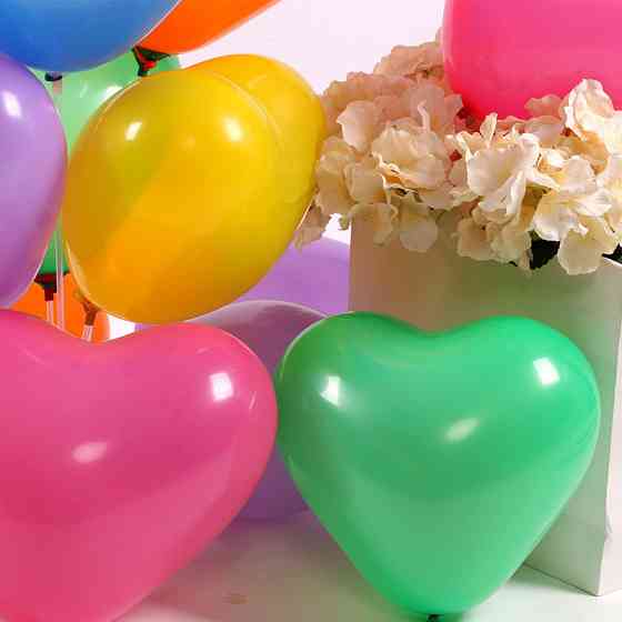 Кульки серця латексні 10 штук 12 дюймів різнобарвний Київ