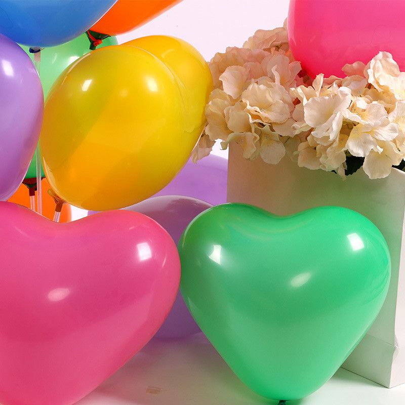 Кульки серця латексні 10 штук 12 дюймів різнобарвний Київ - фото 4