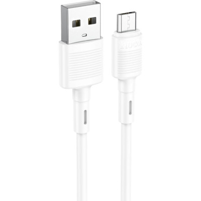 Дата кабель USB 2.0 AM to Micro 5P 1.0m 2.4A PVC X83 white HOCO (6931474770899) Винница - изображение 2