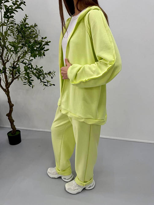 Женский стильный повседневный костюм двойка, турецкая петля хлопок Лайм Одесса - изображение 9