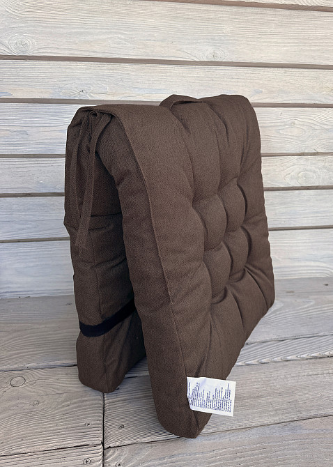 Подушка для стільців (50x120х8 см) подвійна Decorator Мальмо колір коричневий 84-128 Київ - фото 4