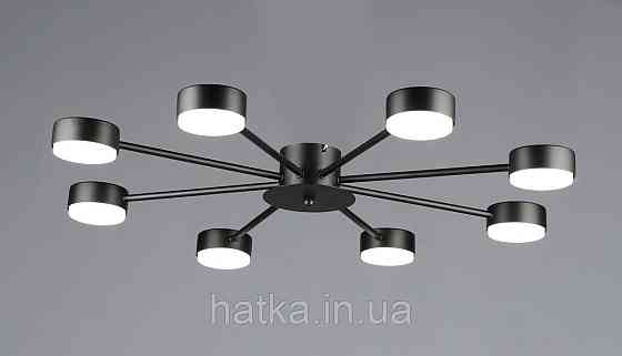 Люстра стельова на 8 плафонів VALESO N6710/8, патрон GX53, Чорний Київ