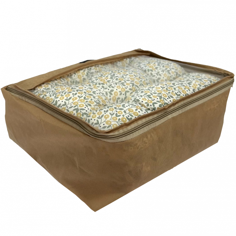 Большая дорожная сумка для вещей с ручкой и прозрачной вставкой P001 40x31x15 см (Бежевый) Сумы - изображение 3