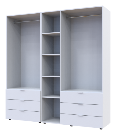 Комплект шкафов для одежды Doros Гелар (2 шт.) 193,7х49,5х203,4 см Белый (DRS-011170) Днепр