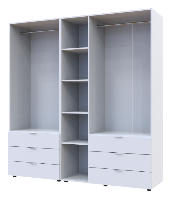 Комплект шаф для одягу Doros Гелар (2 шт.) 193,7х49,5х203,4 см Білий (DRS-011170) Дніпро - фото 3