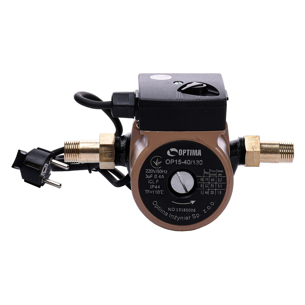 Насос циркуляційний Optima OP15-40 130мм + гайки, + кабель з вилкою Тернополь - изображение 1