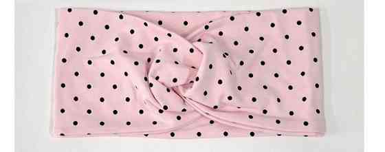 Пов'язка для дівчинки рожева в горох Київ