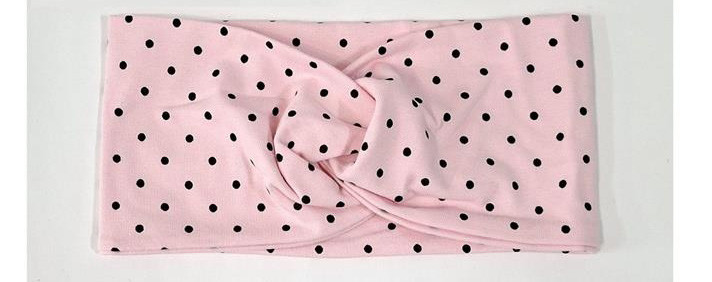 Пов'язка для дівчинки рожева в горох Київ - фото 1