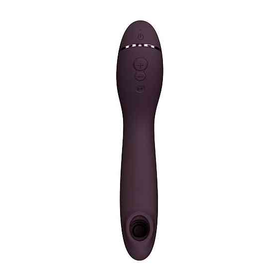 Вакуумный стимулятор для точки G и клитора с вибрацией Womanizer OG Aubergine, 12 уровней, 3 режима Sex Aura Киев