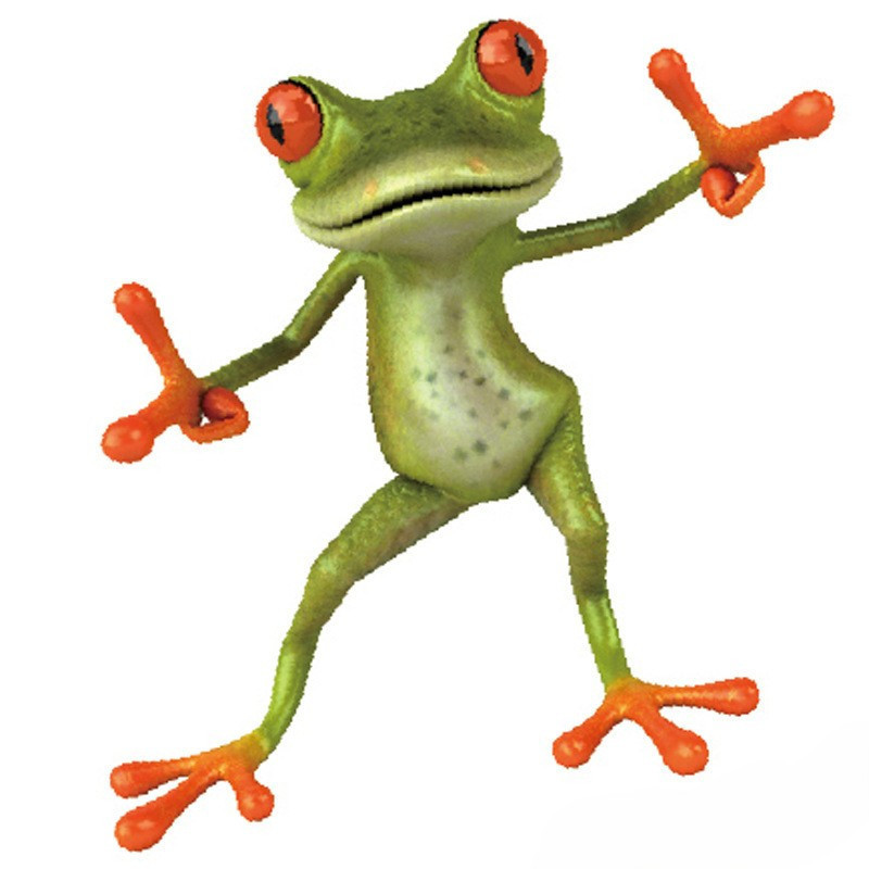 Наклейка на унитаз Лягушка 18 на 18 см разноцветный Киев - изображение 1