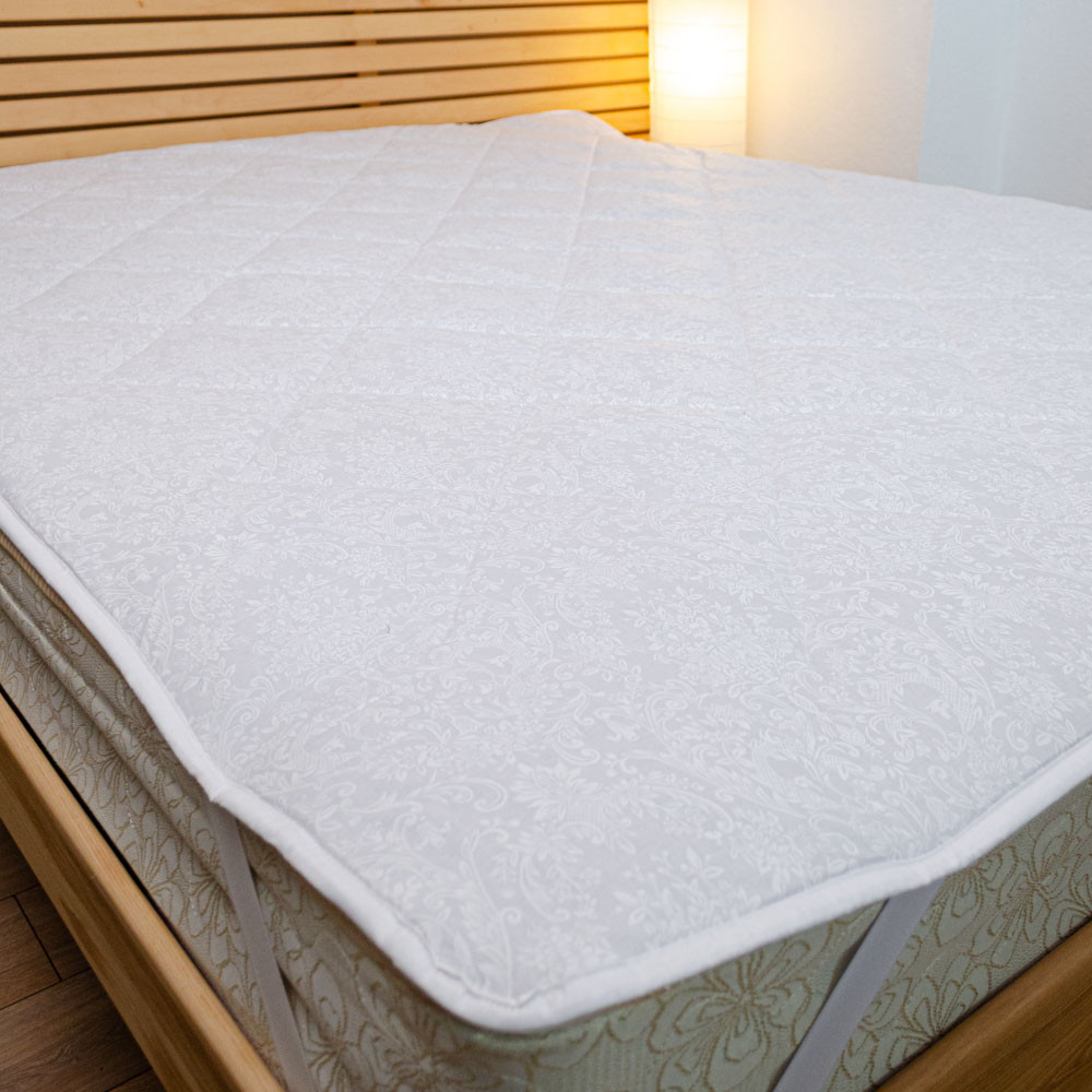 Наматрасник конопляный евро 200х200 см покрытие бязь Youstar (Белый) Сумы - изображение 5