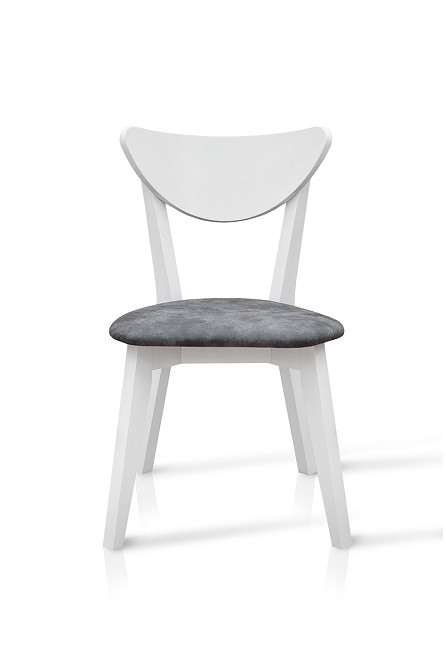 Стілець Лукас м'який, білий/сіра тканина Киев - изображение 1