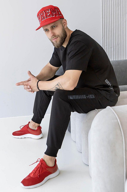 Штани джогери чоловічі TotalFit EM1 L, Чорний Київ - фото 1