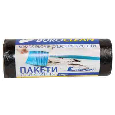 Пакеты для мусора Buroclean EuroStandart прочные черные 60 л 20 шт. (4823078922878) Винница