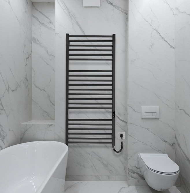 Електрична рушникосушка HF Derby 1170х530 TR K чорна матова Київ - фото 5