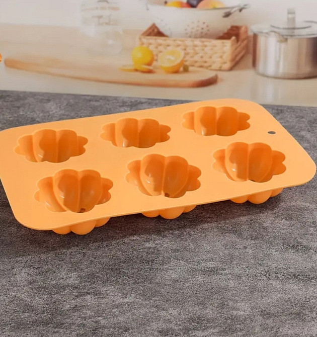 Молд силіконовий Гарбузи 27 на 17 см помаранчевий Київ - фото 5