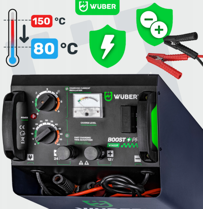 Пуско-зарядное устройство 56А 12/24В 400/700A Wuber (Польша) Киев - изображение 6