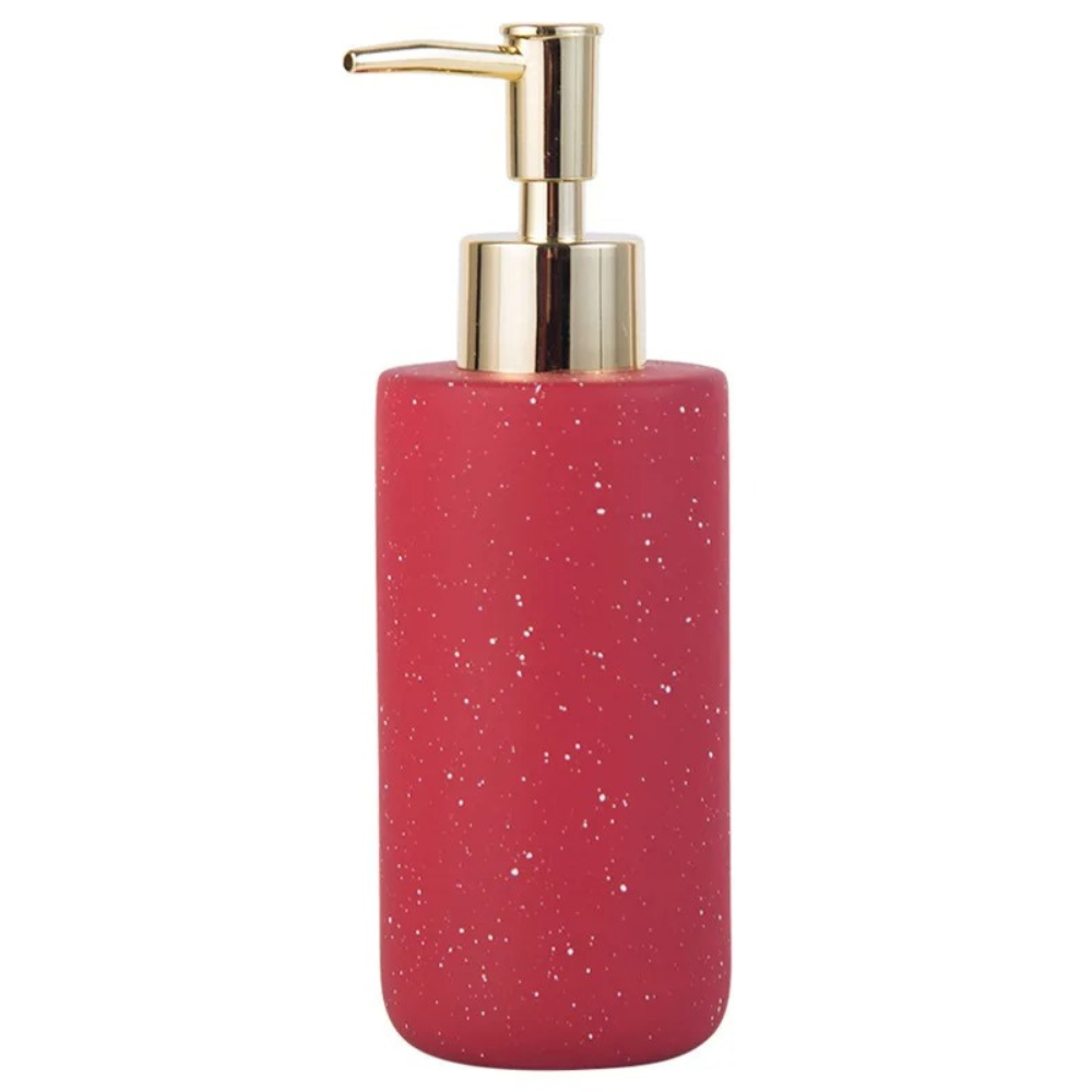 Дозатор керамічний для мила у ванну і кухню 300 мл, диспенсер для рідкого мила і миючого засобу, червоний Кам'янець-Подільський - фото 2