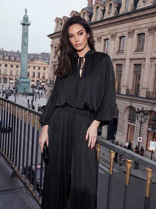 Женский стильный элегантный шелковый костюм армани Черный, 50/52 Одесса - изображение 4