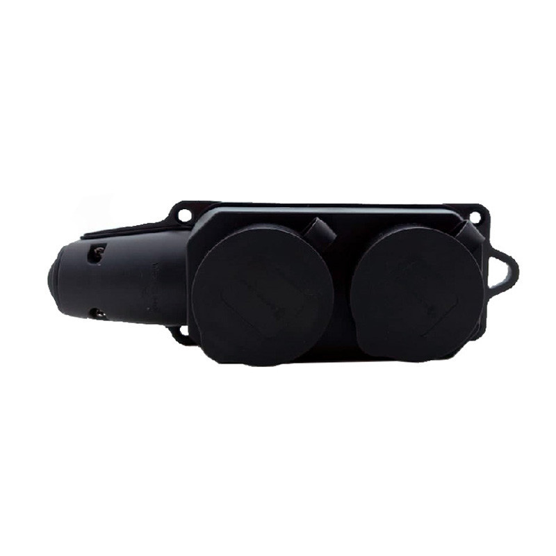 Рукоять с заземлением с крышкой 2 гнезда, каучук, черный Днепр - изображение 4