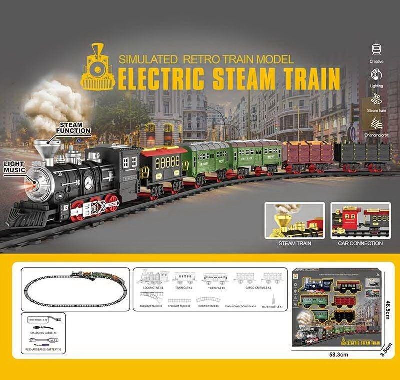 Залізниця світлові та звукові ефекти акумулятор 3.7 V, USB кабель парогенерація автоматичний принцип роботи (699-6 A) Чернигов - изображение 1