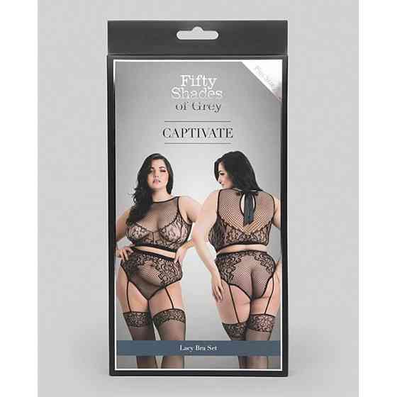 Ажурный комплект Fifty Shades of Grey Captivate Plus Size Black Sex Aura Киев