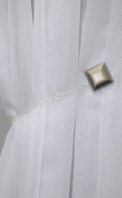 Магніти для штор і гардин (210м) Квадрат набір 2 шт Сріблястий (81-121) Київ - фото 2