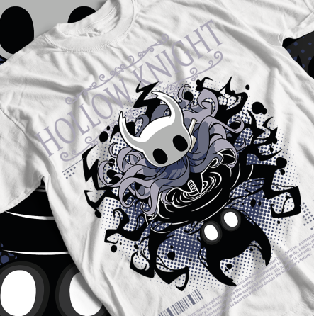 Футболка з аніме принтом Холлов Кнігхт Гамінг Індіе оверсайз (S/M/L) Чорний AnimeJ0574 Дніпро