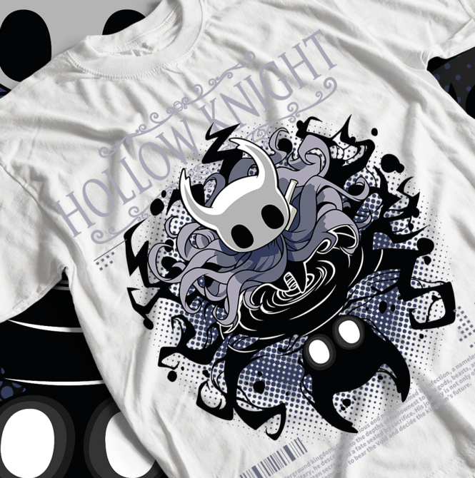 Футболка з аніме принтом Холлов Кнігхт Гамінг Індіе оверсайз (S/M/L) Чорний AnimeJ0574 Дніпро - фото 1