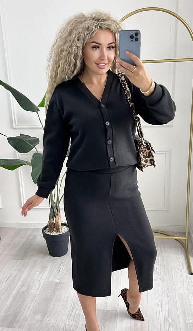 Женский невероятный костюм кардиган+юбка ангора вязка на трикотаже Одесса - изображение 4