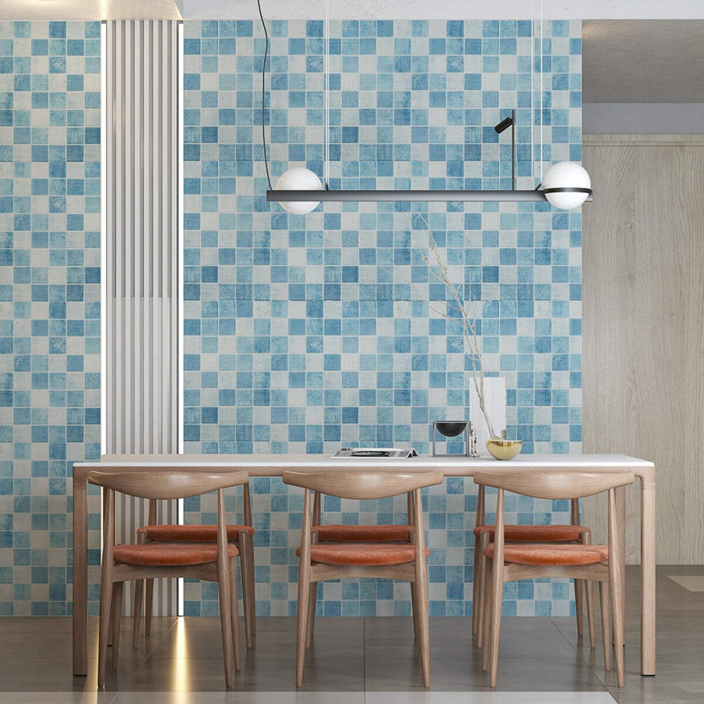 Панель стеновая 3D 700х700х4мм Мозаика голубая SW-00002009 Днепр - изображение 5