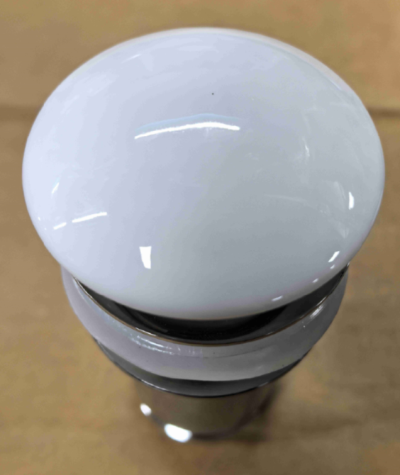 Донный клапан для раковины Koer PW-07-11 1 1/4'' с переливом автоматический СLICK-СLACK (Белая керам.накл.) (KR5784) Киев - изображение 2