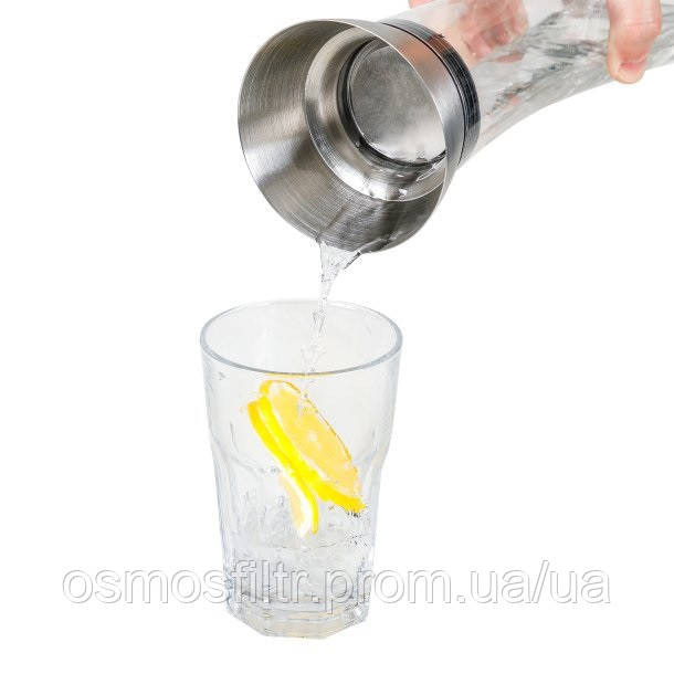 Графін скляний Axentia з кришкою нерж 1200 мл O 10 см Н 34 см 420 г (133084) Київ - фото 4