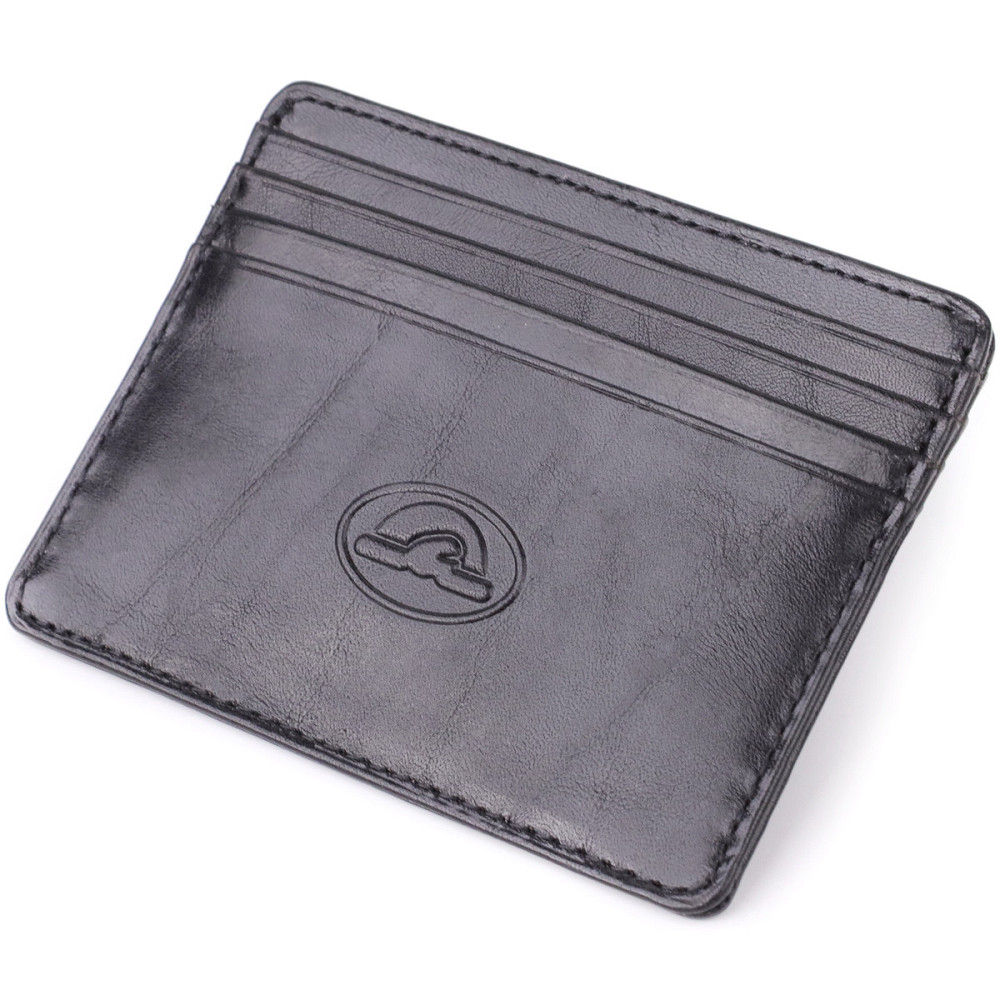 Стильный картхолдер из глянцевой натуральной кожи Tony Perotti 20894_1 (2236 nero) Черный Киев - изображение 1