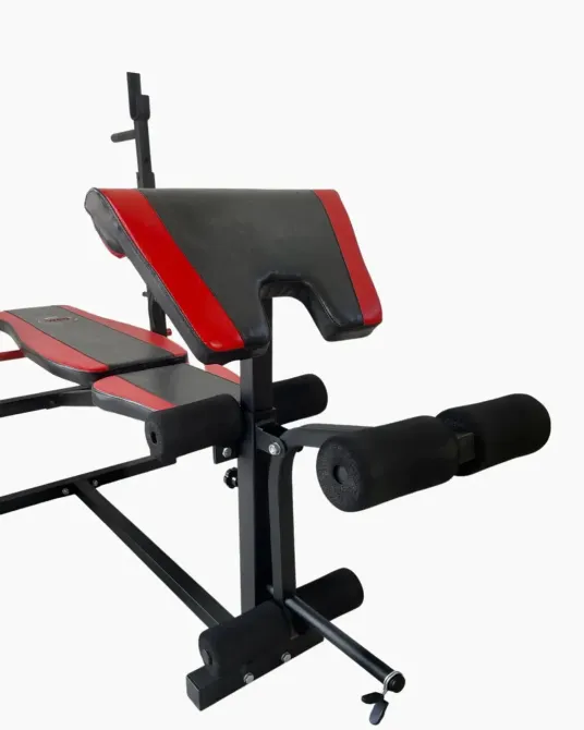 Лавка для жиму з тренажерами + 4 грифа + блінами 112 кг Гантелі, гирі, штанги та диски комплект Київ - фото 8