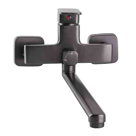 Змішувач для ванної Globus Lux Milano GLM-0208N-11-Graphite- EURO латунь L350мм.Графіт Блиск. Луцк