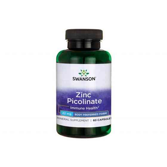 Піколінат цинку Swanson Zinc Picolinate Body Preferred Form 22 mg 60 Caps Луцьк